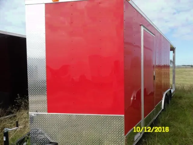 20ft Red BBQ Concession Trailer