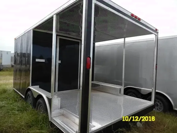 Black 22ft Concession Trailer W/Porch