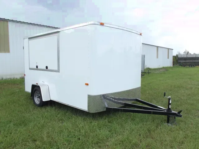 12ft Single 3500lb Axle Concession Trailer - White