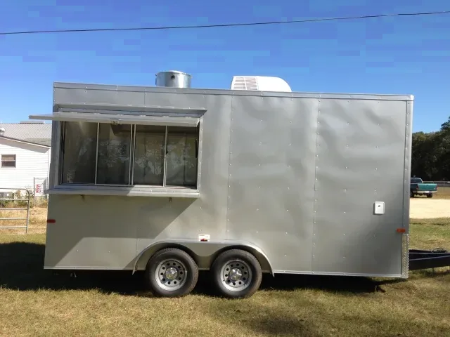 16ft Silver Fully Loaded Concession Trailer