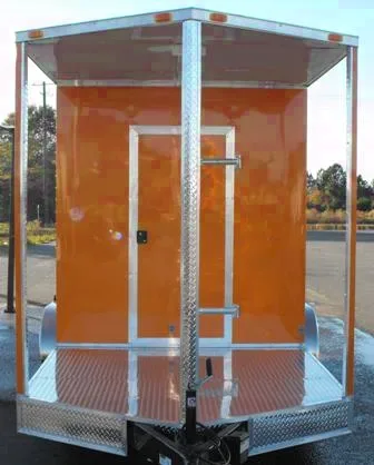 Orange 18ft Concession BBQ Porch Trailer