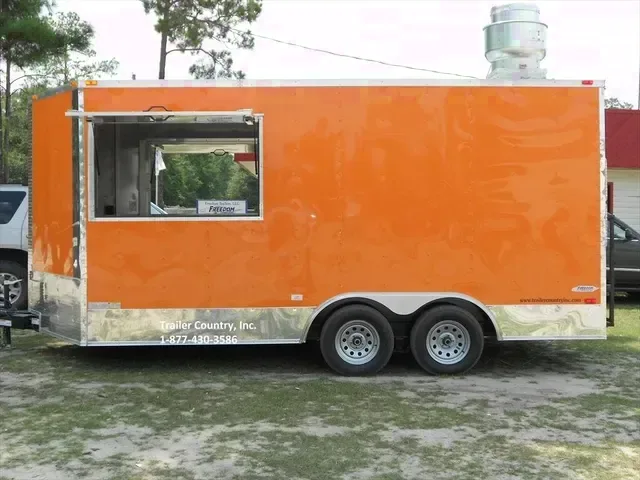 8.5 X 16 ENCLOSED CONCESSION/ VENDING TRAILER LOADED W/ OPTIONS