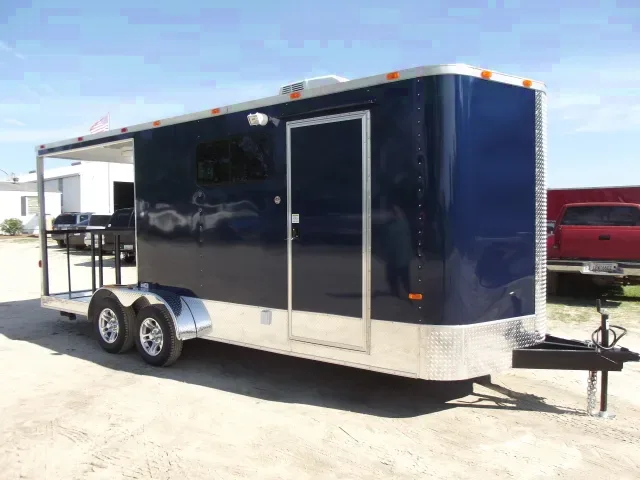 20ft Porch Concession - Insulated - A/C - Blue