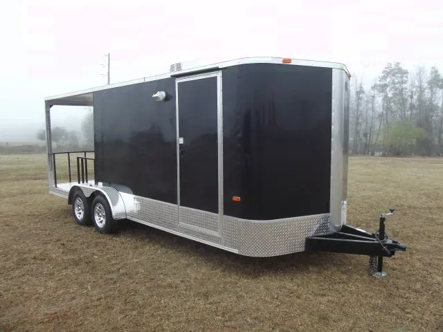 Black 20ft Porch Concession Trailer - Electrical - Insulation