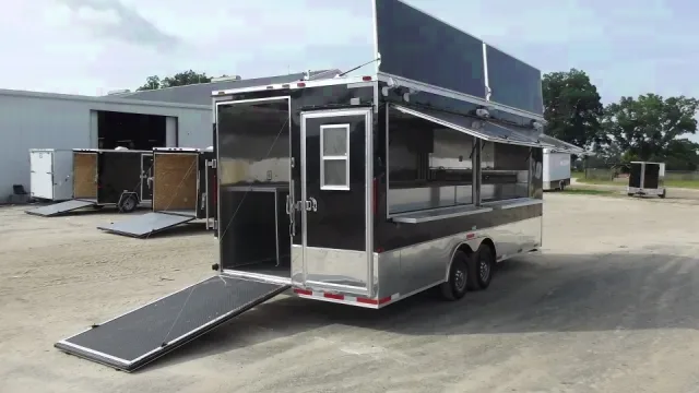 20ft - Black - Bar On Wheel's - Concession Trailer