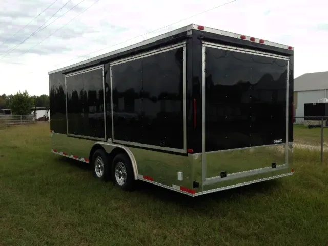 20ft Black V-Nose Concession/Vending Trailer w/Electrical Package