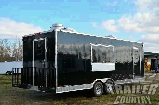 New Model 8.5 x 24 Tandem Axle Vending Trailer, Ready for Equipment