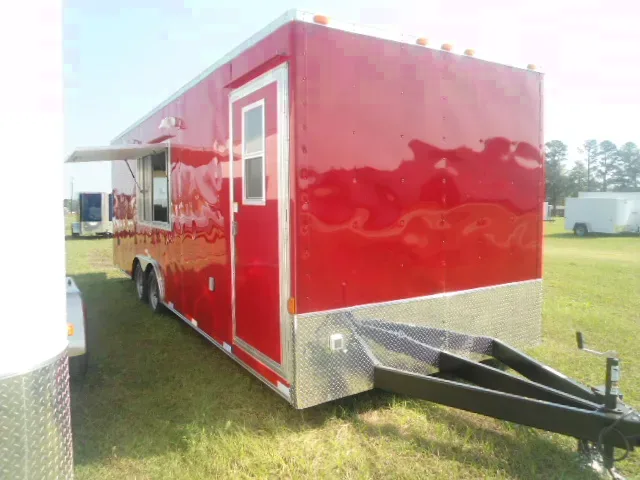 Red 24ft Concession Trailer w/Electrical Package
