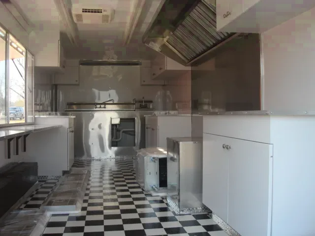 Yellow 24ft  Concession Trailer w/Black and White Checkered Floor