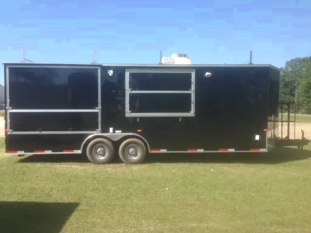 24ft Open Up Porch Trailer -7000# Axles - LOADED