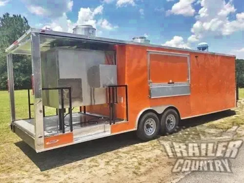 2026 NEW 8.5 x 27' Event Catering Trailer w/BBQ Smoker on Rear Porch