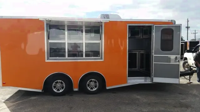 20ft Orange Concession Trailer w/Finished Interior