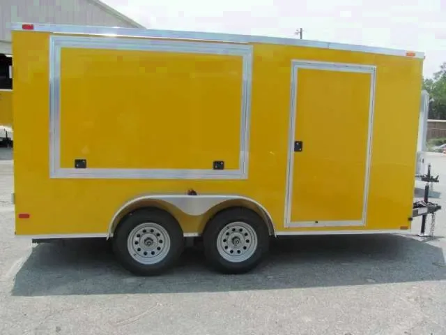 16ft Yellow V Nose Vending Concession Trailer