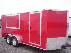 18ft Red Enclosed Concession  Trailer