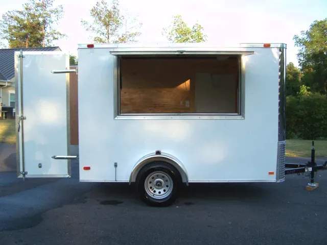 White 10ft SA Concession Trailer w/electrical Package