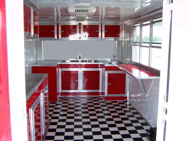 Red 24ft TA Concession Trailer w/ Porch