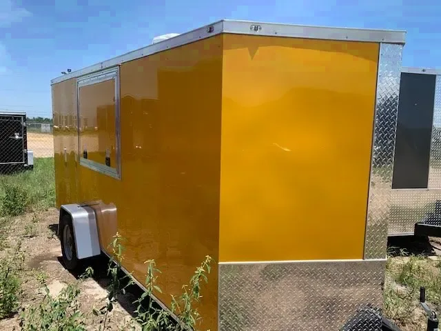12ft Yellow SA V-Nose Concession Trailer