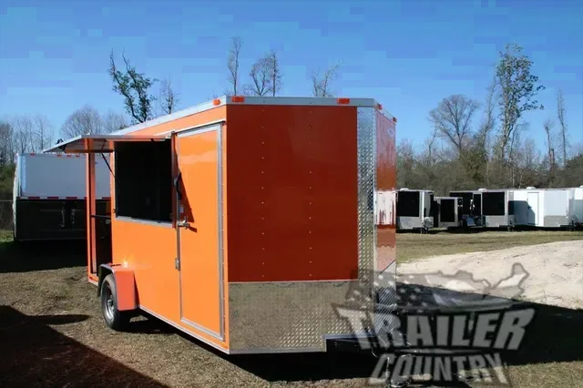 2026 NEW 7x 14 Enclosed Mobile Kitchen Food Trailer with 4FT Covered Porch
