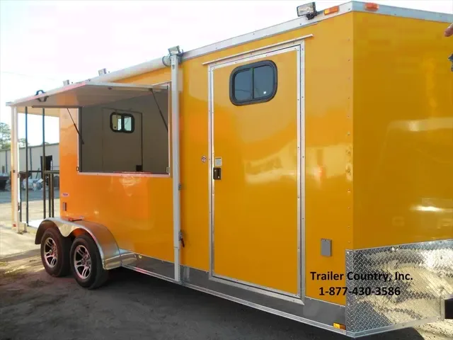 2026 Brand New Model 7 x 20 Tandem Axle, Enclosed Concession/Food Vending Cargo Trailer