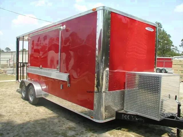 2026 NEW 7 x 20 Enclosed Concession READY FOR CUSTOMIZATION w/6FT porch