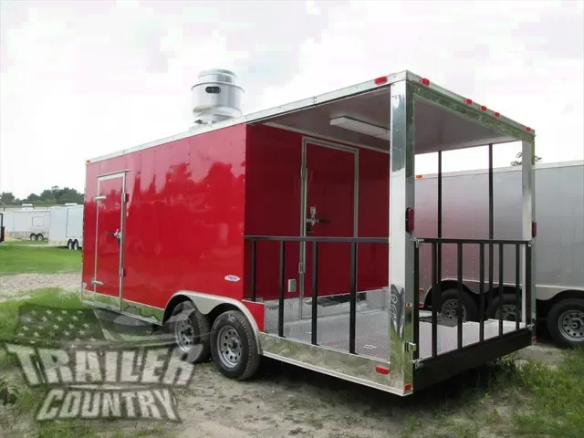 2026 NEW 8.5 X 20' (14' Enclosed + 6' Porch) Enclosed Concession Trailer