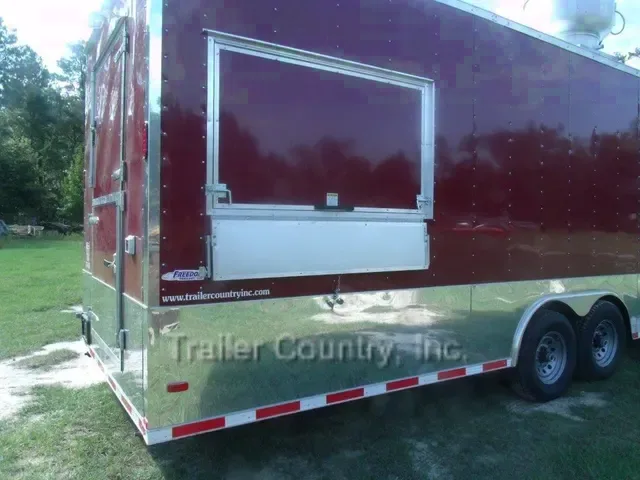 2026 NEW 8.5 x 30 Concession w/ 13Ft Hood, Griddle, 6 Burner Range, Oven and MORE