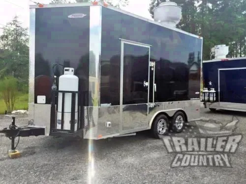 8.5 X 14 ENCLOSED MOBILE KITCHEN CONCESSION-BBQ