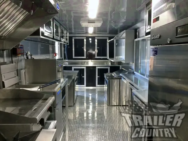 8.5 x 28 V-Nosed Food Truck Mobile Kitchen Trailer