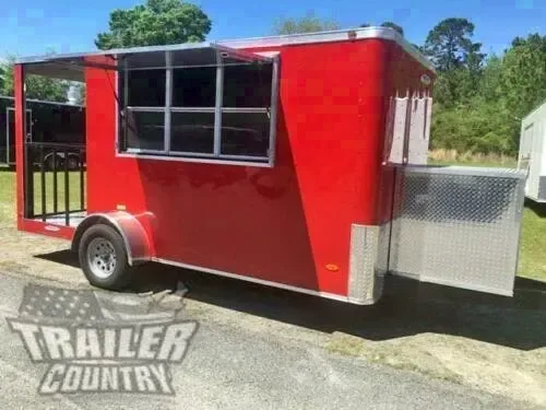 2026 NEW 6 X 14 Single Axle, Enclosed Mobile Kitchen Concession ~ Food Vending Trlr