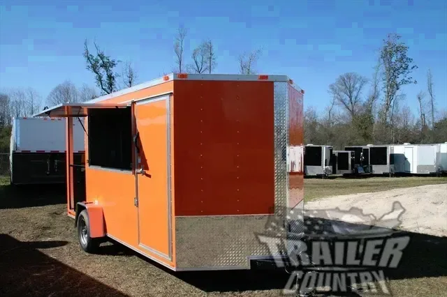 2026 NEW 7x 14 Enclosed Mobile Kitchen Food Trailer with 4FT Covered Porch