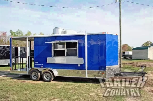 2026 NEW 7 x 20 V-Nosed Enclosed, Porch Trailer w/ Concession Options & Upgrades