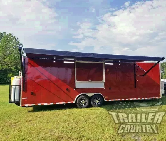 2026 NEW 8.5 x 30 Food Vending Trlr FULLY LOADED w/ Furnace and 1/2 Bathroom