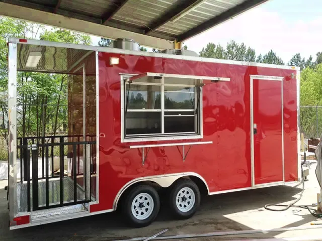 16ft Enclosed 4 foot Porch BBQ Concession Trailer