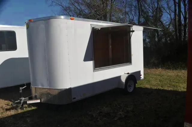 White 12ft SA Concession Trailer