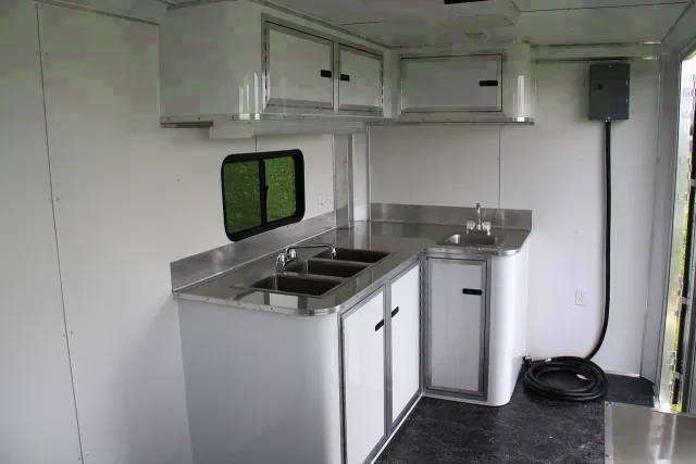 14FT YELLOW CONCESSION TRAILER W/SINK PACKAGE