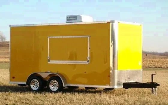 Yellow Tandem 3500LB Axle 14FT  Concession Trailer