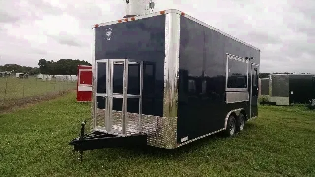 18FT BLACK TA CONCESSION/VENDING TRAILER