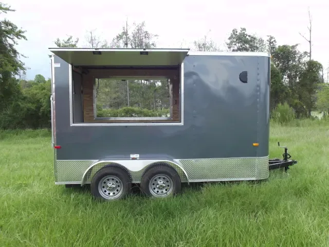12ft Concession Trailer - Electrical - 7 Foot - Stabilizer Jacks