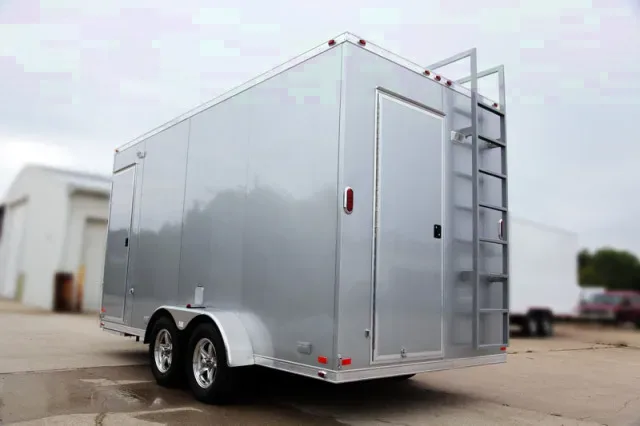 16ft White Flat Front Tailgating Trailer