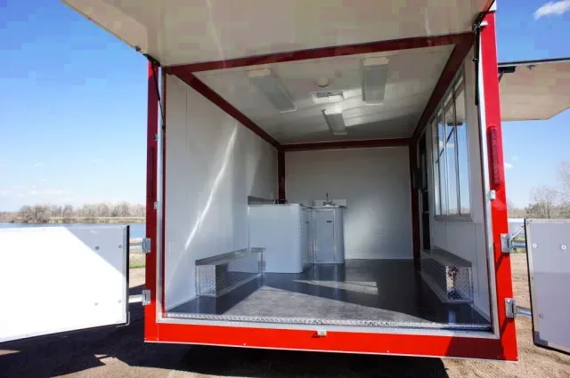 Red 16ft Vending Trailer w/Dutch Rear Doors