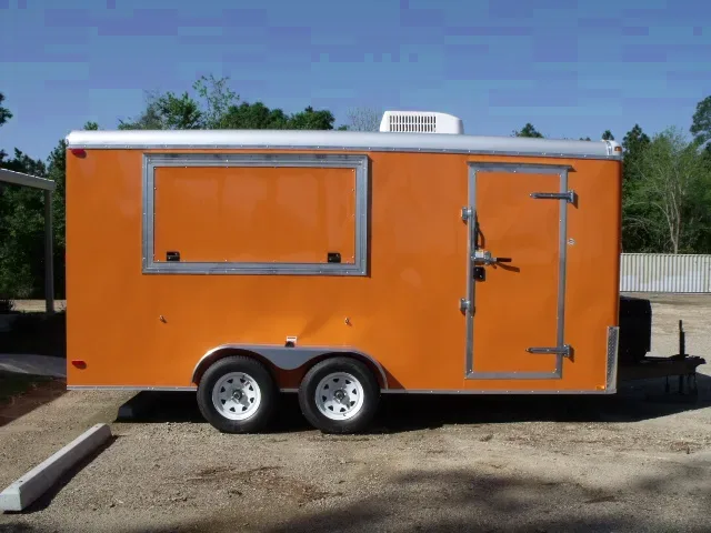 ORANGE 16FT CONSESSION W/CONCESSION WINDOW ON REAR