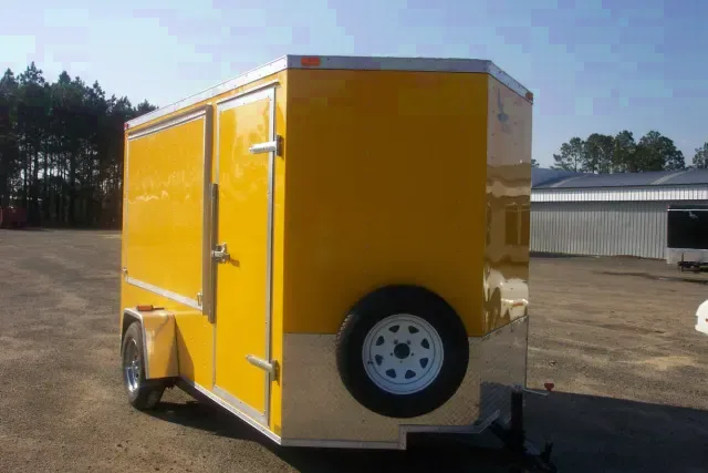 12ft Concession Trailer Yellow Single 3500lb Axle