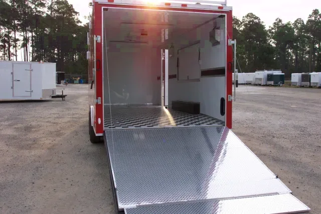 20FT Red Concession Trailer w/Ramp