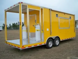 Yellow 24ft BBQ Concession Trailers