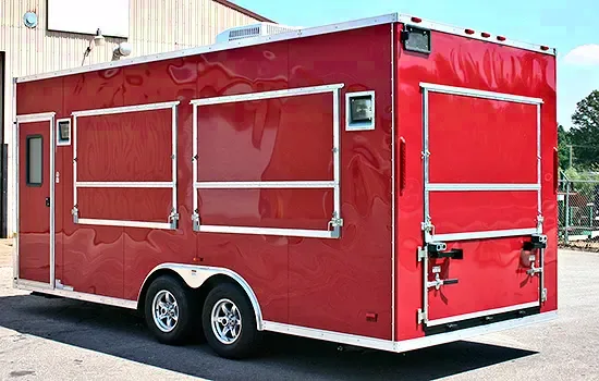 Tandem 5200lb Axle Concession Trailer 18ft Red