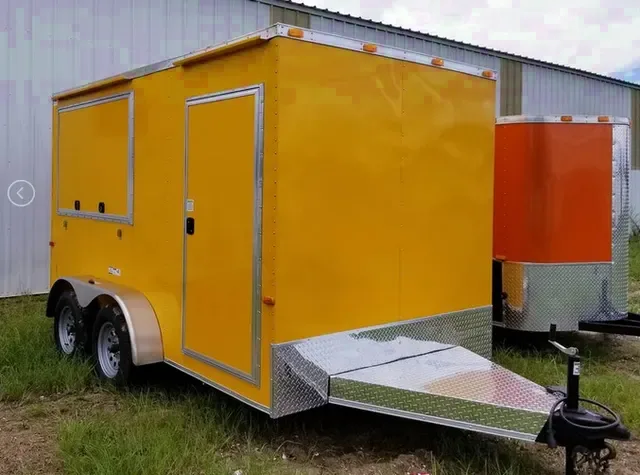 14ft Yellow Concession Trailer w/One Concession Window