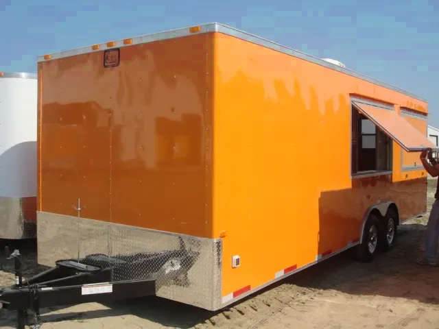 Yellow 24ft Custom Concession Trailer