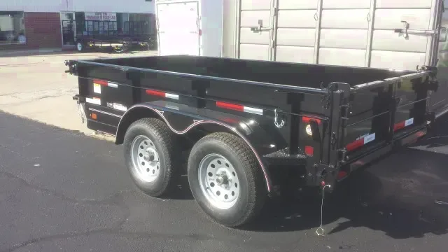 BLACK BUMPER PULL 10FT DUMP TRAILER