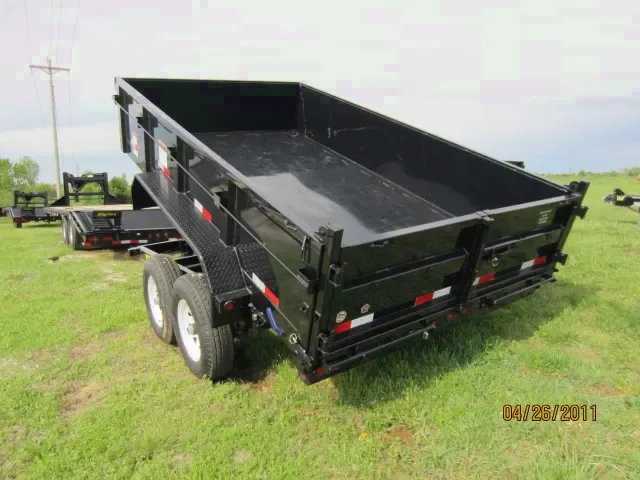 DUMP TRAILER 12FT BLACK TANDEM 5200LB AXLES