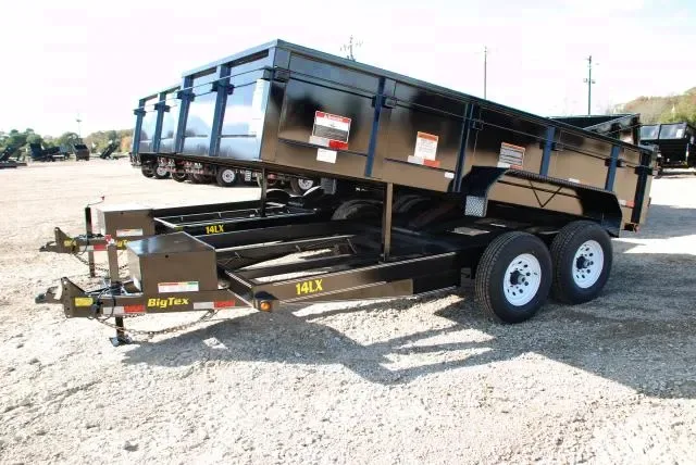 14FT BUMPER PULL BLACK TA DUMP TRAILER